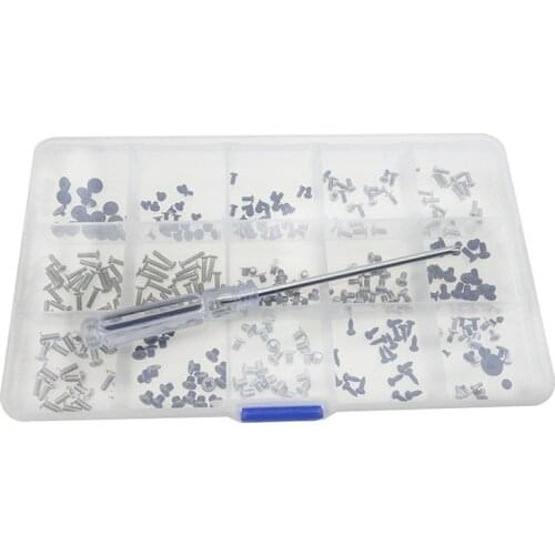 300Pcs/Set Laptop Computer Notebook Screws Kit Assemble Fastening Flat Head Black Repair Case for IBM Dell Lenovo Samsung