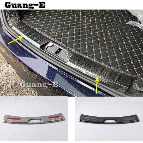 For Jaguar F-PACE F Pace 2016 2017 2018 2019 2020 2021 Inner Inside Rear Back Bumper Trim Stainless Steel Scuff Sill Trunk Pedal