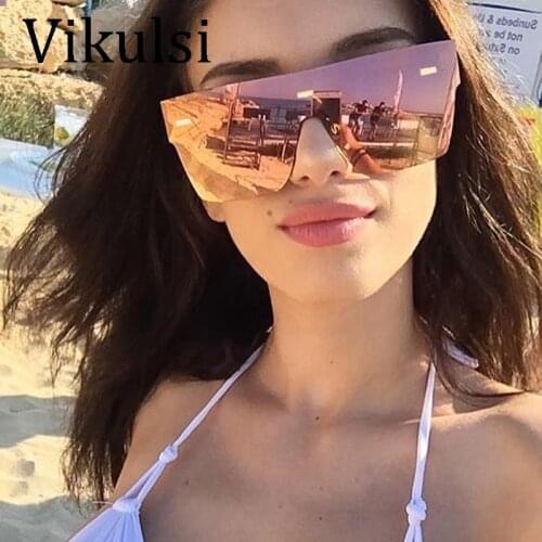 Newest Rectangle Sunglasses Women Fashion Rimless Square Sun glasses For Women Gradient Lens Eyewear UV400 Shades Male oculos