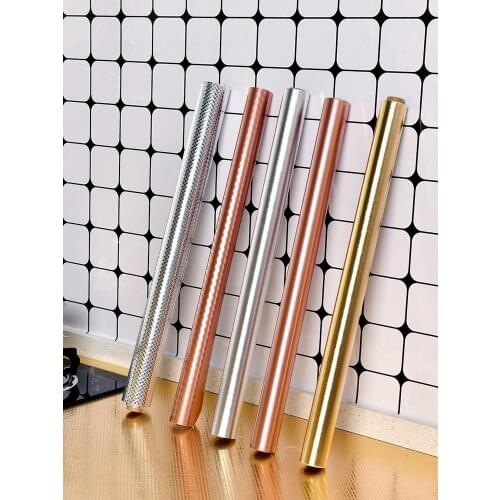 Wallpaper self-adhesive thickened waterproof kitchen oil-proof sticker high temperature stove cabinet aluminum foil tin foil