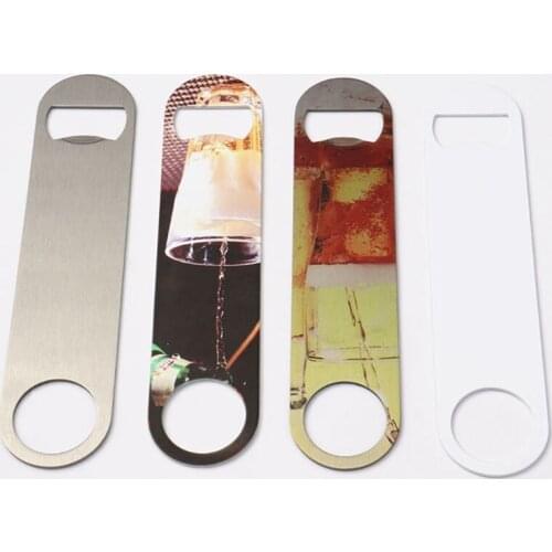 Sublimation Blank Stainless Steel Bottle Opener Heat Transfer Printing Beer Bottle Opener DIY Craft Gifts