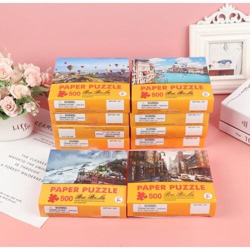 500 Pieces Jigsaw Puzzles Assembling Picture Landscape Toys For Adults Kids Brain Toy