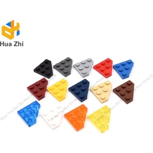 10PCS 2450 Wedge Plate 3 x 3 Cut CornerBuilding Blocks Parts MOC DIY Education Build Toys Brick