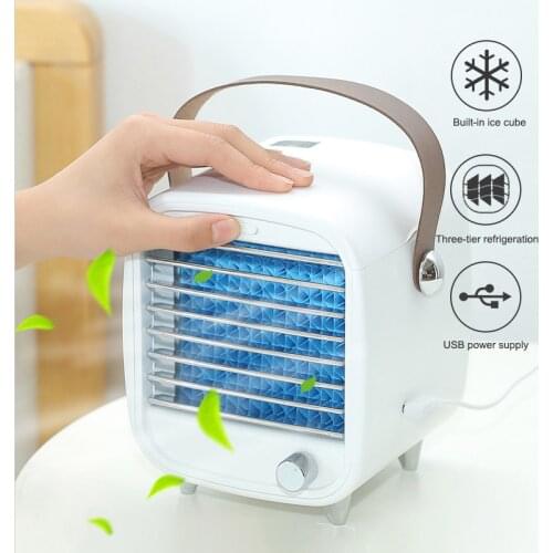 Portable Air-conditioning Cooler Fan Conditioner Mini to Room Usb Purifier Cold Cooling a on the Humidifier and for Conditioners