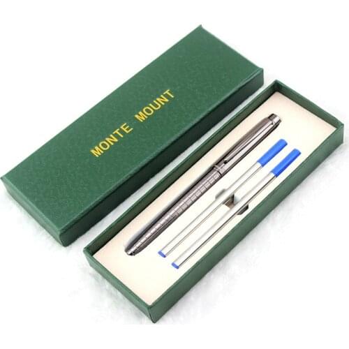 High Quality monte Pen 856 Deluxe Pure Gray Line Color Business office Medium Nib Rollerball Pen New