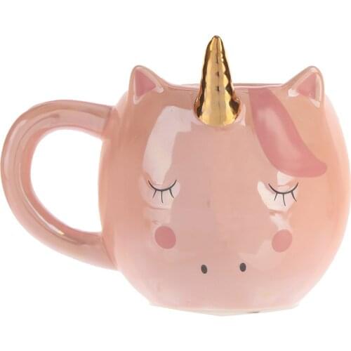 Cute 3D Unicorn Cups Ceramic Cartoon Kids Mugs Christmas Gifts Coffee Milk Cup Office Home Breakfast Mug Drop Shipping