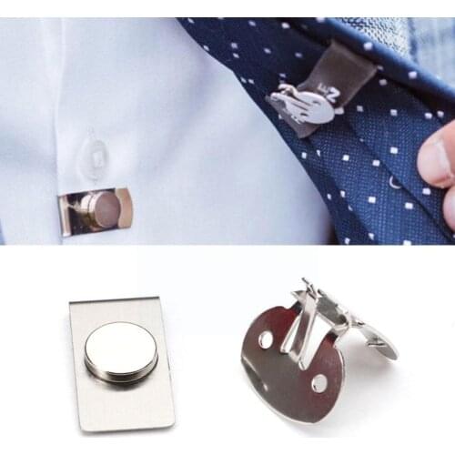 The Hidden Tie Fixed Invisible Steel Magnet Automatic Clip Accessories Women Adsorption For Men Tie O2N7