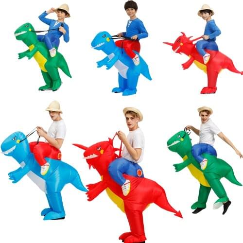 T-REX Halloween Inflatable Dinosaur Costume Adult Kids Fancy Dress For Party Carnival Amazing Fantasy Cosplay Costumes Outfits