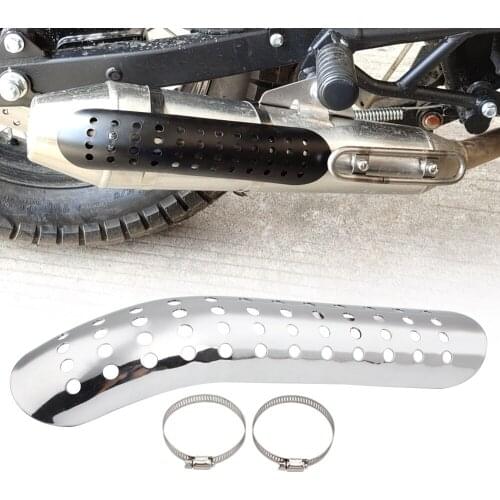 Motorcycle Exhaust Pipe Heat Shield Protector Guard Chrome Anti-scald Cover For Harley Honda Yamaha Ducati Suzuki KTM Universal
