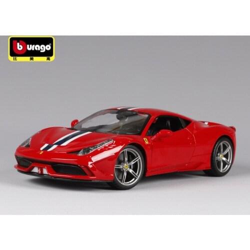 1:18 Simulation Metal sport car Diecast model toy For Ferrar 458 with Steering wheel control front wheel steering for Children