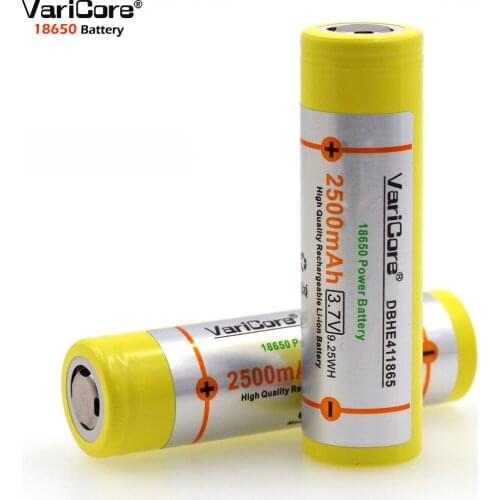2pcs.The new original VariCore HE4 18650 power supply 30A 3.7V 2500 mAh lithium battery Electronic battery special 30A discharge