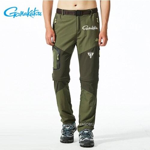 2021 Gamakatsu Outdoor Quick Dry Pants Men Summer Breathable Camping Trousers Removable Shorts Trekking Hunting Fishing Pants