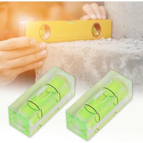 5Pcs Bubble Level Transparent Surface High Precision Compact Mini Square Bubble Level Industry Tools Accessories Supplies