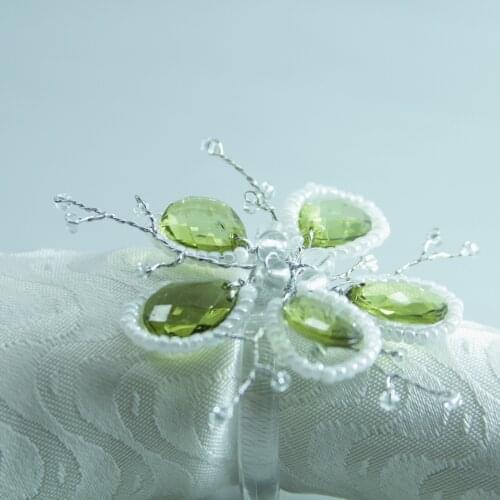 Acrylic flower napkin ring decoration napkin holder for wedding 12 pcs free shipping qn19052203