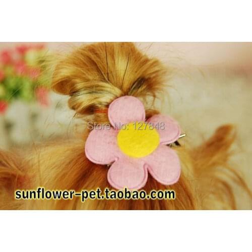 Handmade pet accessories sunflower head flower head ornaments pet grooming 50pcs/lot