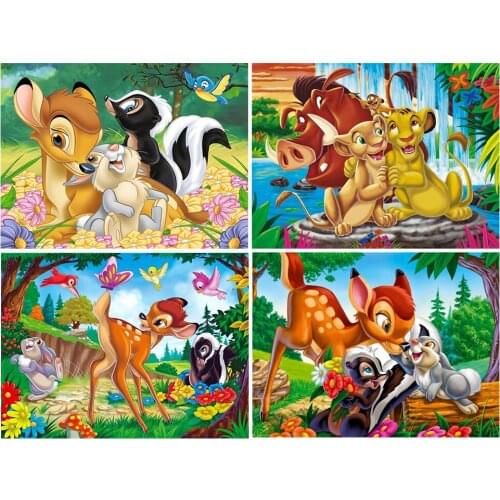 Diamond Embroidery Cartoon Full Square Drill Diamond Painting Cartoon Animal Cross Stitch Picture Mosaic Kids Gift Room Decor