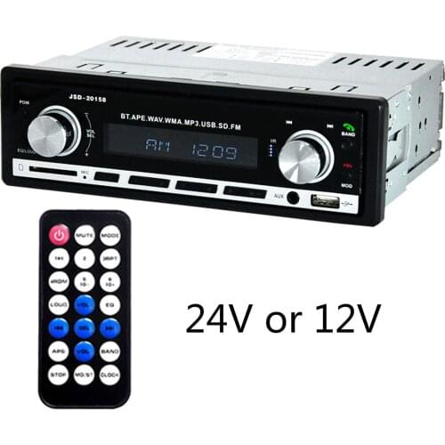 Car radio 12V/24V Bluetooth Autoradio Car Stereo Radio FM Aux Input Receiver SD USB In-dash 1 din Car MP3 Multimedia Player