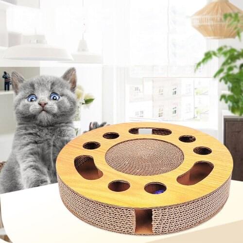 Toy Ball-type Corrugated Paper Cat Scratching Plate Claw Device Funny Toy Turntable Ball Pet Cat Supplies