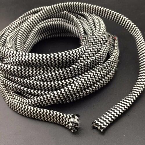 10M PP Braided Sleeving White Black 10MM Insulation Braided Sleeving Cable Sleeves Wire Gland Cables Protection