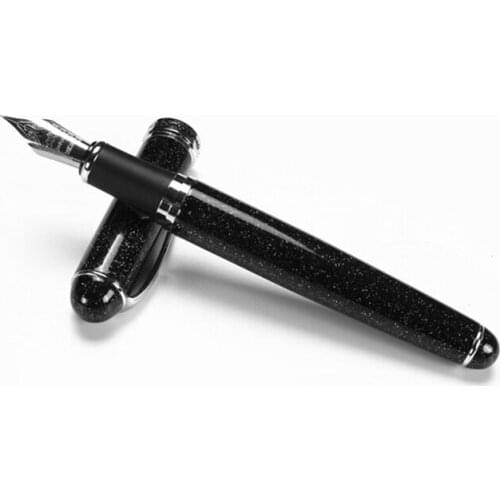 JINHAO 750 Metal Stainless Totem Fountain Pen Elegant Silver Penh Medium Nib Office Signature Calligraphy School Supplies H6299