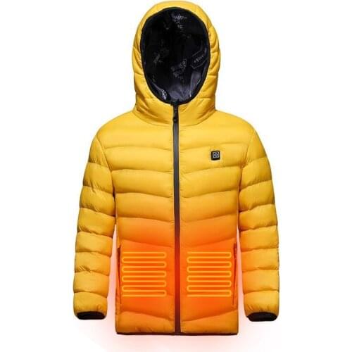 Winter Children Heated Jacket USB Charging Heated Coat Outdoor Warm Kids Heated Clothing Washable Hiking Warm Hunting Jacket