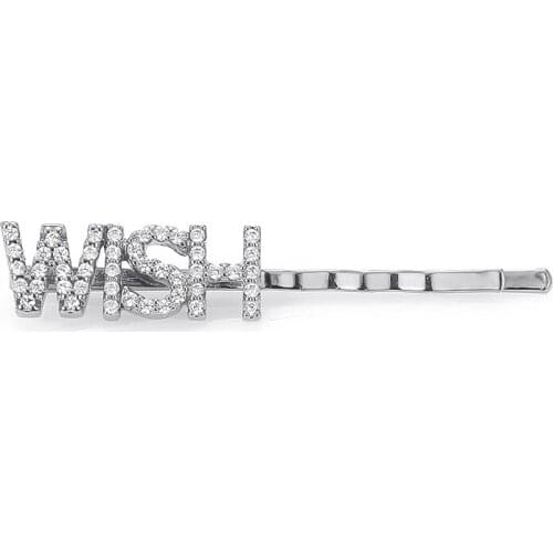 Lateefah Custom Name Letter Initial Funny Monogram Crystal Rhinestone Letter Hair Slides Clip Bridal Women Jewelry Gifts Wife