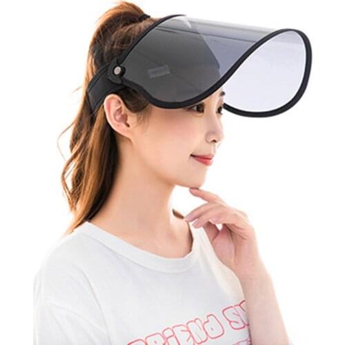 Summer Visor Sun Hat Empty Top Wide Large Brim Face Sunscreen Cap Adjustable Beach Caps Women UV Protection Cap