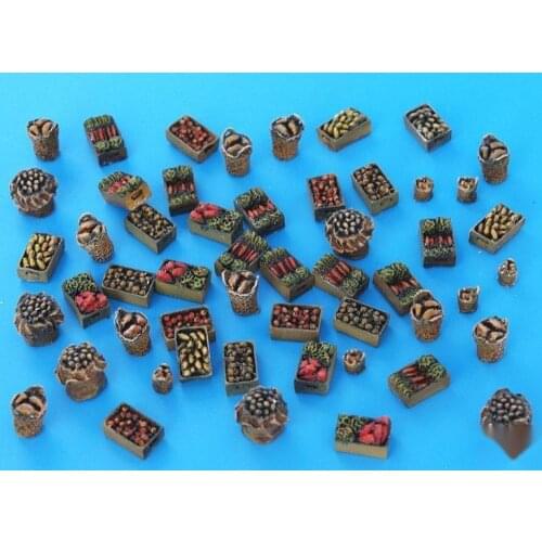 Die-cast resin manufacturing scene layout fruit flower basket model unpainted free shipping