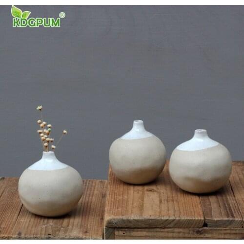 Literary Ceramic Small Vases, Hydroponic Fine-necked Flowers, Dried Flowers, Office And Home Furnishings, Ornaments