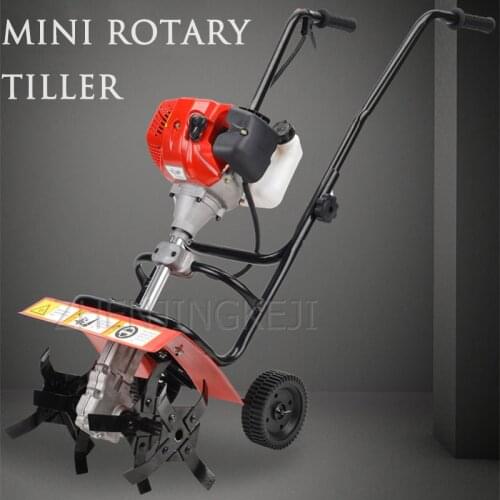 Small Gasoline Rotary Tiller Multifunction Home Vegetable Garden Orchard Dig Weeding Dig Hoeing Machine Micro Tillage Machine