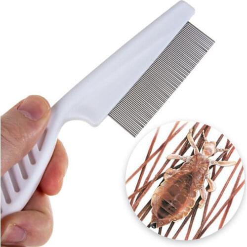 Cat Dog Metal Nit Head Hair Lice Comb Fine Toothed Flea Flee Handle For Pet I