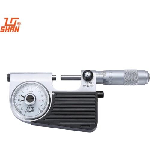 SHAN Indicating Micrometers 0-25mm/0.003mm Micrometer Head Indicator Carbide Screw Thread Gauge Vernier Caliper Measuring Tools