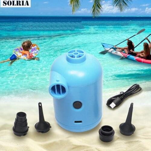 Mini Inflatable /Gasp Mat Air Pump 3 In 1 Camping Treasure Lighting Inflatable Pump for Storage Bag Floating Beds Swimming Ring