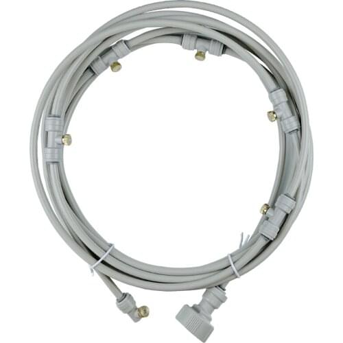 Patio Ourdoor Misting Cooling System 10-24 UNC Brass Nozzle Water Sprayer Watering Irrigation 6-18 Meters Grey Kit