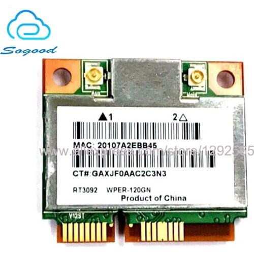 Orginal Ralink RT3092 300Mbps Mini PCI-E 2.4G 802.11 b/g/n Wireless Network Card for Dell Dell Toshiba ASUS Acer Shenzhou laptop