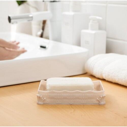 Plastic Soap Case Shower Soap Dish Bathroom Accessories Soap Box Tray Drain Holder Retangle Shape Bath Soap Box 4 Colors