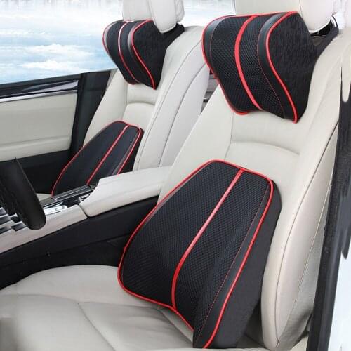 3D Breathable Car Headrest Neck Pillow Auto Accessories Memory Foam Seat Cushions Back Head Restraint Travel Pillow