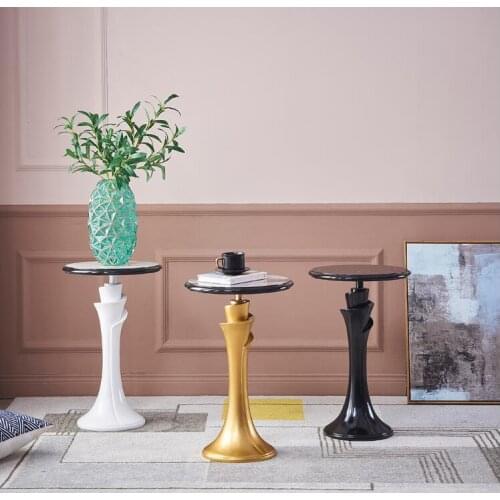 Nordic living room edge a few corners a few special-shaped contracted modern circular creative marble light luxury mobile sofa s