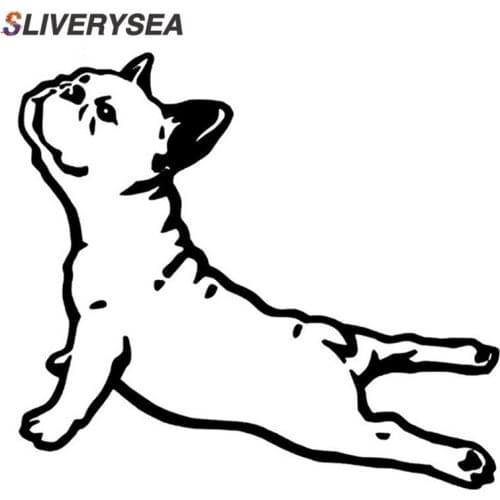 SLIVERYSEA Bulldog France Animal Vinyl Car Sticker Pet Dog Cartoon For Cars Decorative Accessories Fashion Decal Car Styling