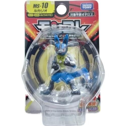 Takara Tomy Pokemon Lucario Anime Figures Doll Toy Car Decoration Creative Birthday Gift Decorative Ornaments