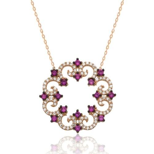 Tevuli 925 Sterling Silver Cubic Zirconia Wreath Women 'S Necklace