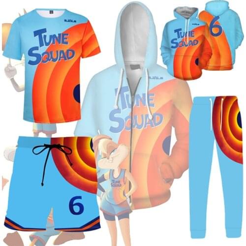 Movie Space Jam 2 Jersey James 2021 #6 Cosplay Tune Squad Shirt Vest Shorts Summer Trendy New Basketball Sports Suit