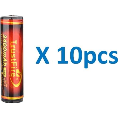 TrustFire 18650 Battery 3.7v 3400mAh Rechargeable Lithium Ion Battery Protected 500 Times Cycle Life for LED Light Flashlight