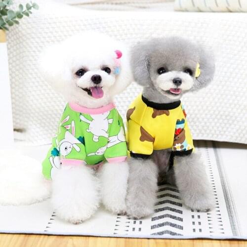 Pet Dog Jumpsuit Pajamas Cute Puppy Overalls Small Dog Costume Outfit Garment Yorkshire Poodle Pomeranian Schnauzer Clothing New