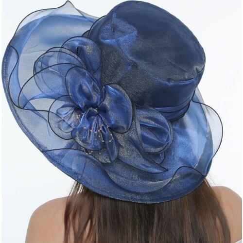Lady Derby Dress Church Cloche Hat Bow Bucket Wedding Bowler Hats Derby Hat for Women Wide Brim Fedoras Formal Kentucky