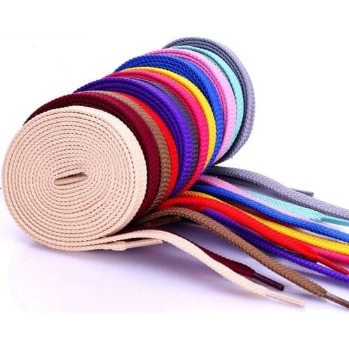 1Pair Flat Shoelaces Fashion Sports Casual Shoe Lace Solid Double Flats Laces High Quality Polyester Shoelaces 28Colors