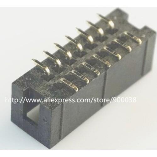 10 Pcs SMT 2.54mm 2x7 Pin 14 P shrouded Box header IDC Socket straight Male 2 rows 2.54 SMD PCB reflow solder