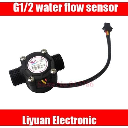 2pcs YF-S201 NPN pulse signal water flow sensor / G1/2 interface water heater / water dispenser / 30L / min Hall flow meter