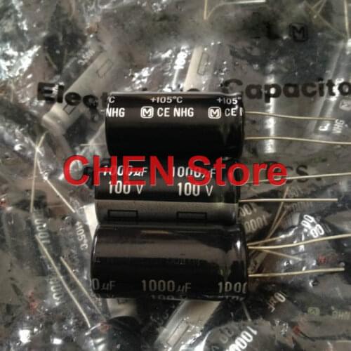 4PCS/10PCS new Matsushita NHG 100V1000UF 18X35MM CE nhg 1000uf 100v Audio electrolytic capacitor 1000uF/100V 105 degrees