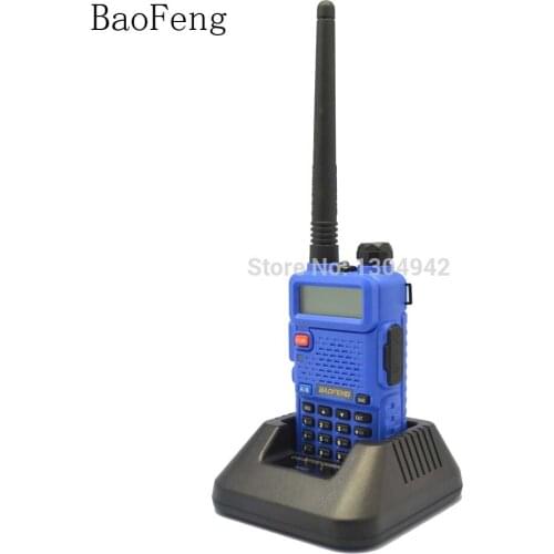 BAOFENG UV-5R Blue Walkie Talkie 136-174MHz&400-520 MHz Two Way Radio With Free Shipping Telecom Parts